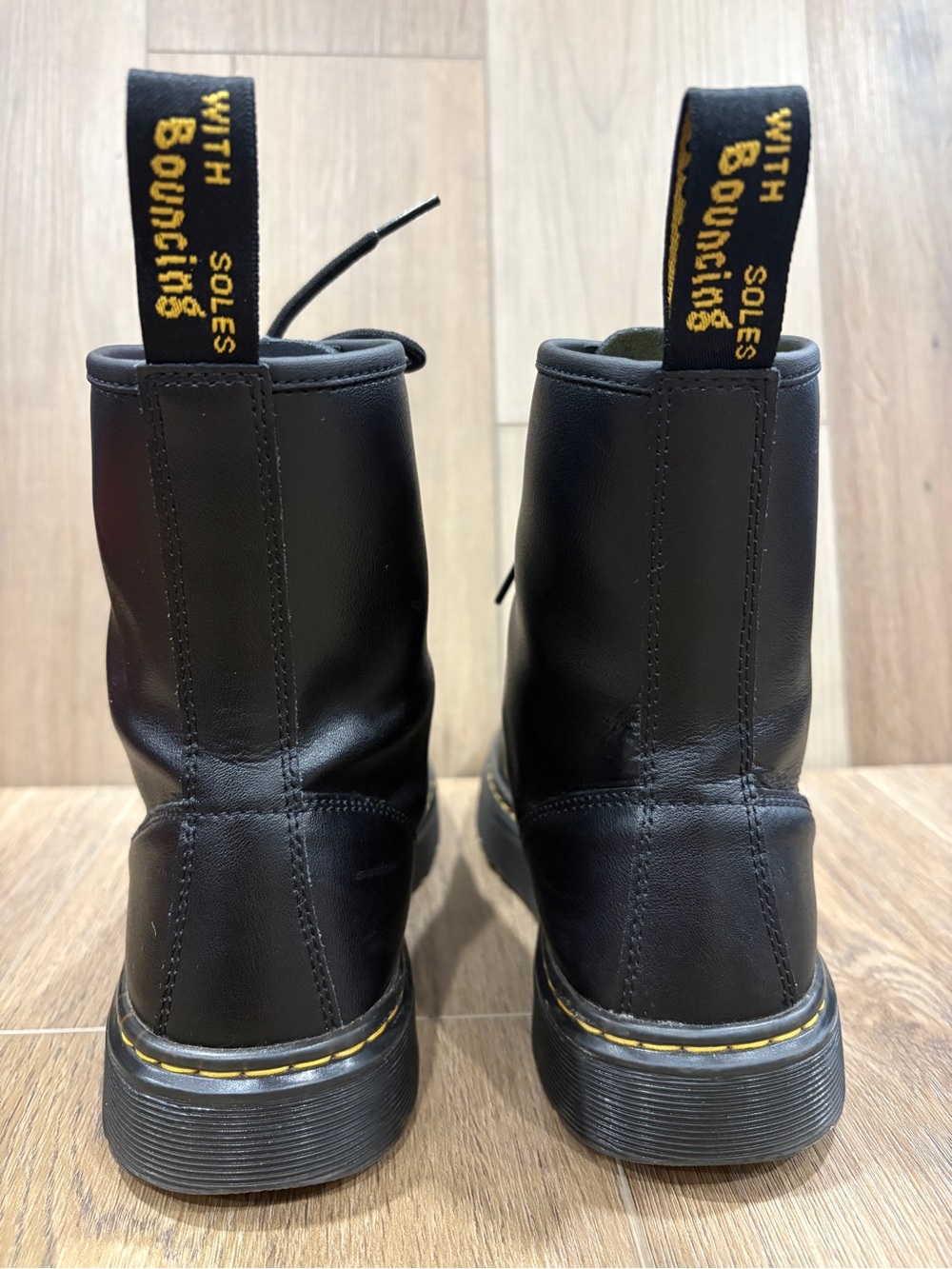 Dr. Martens Docs DM’s Zavala Black Leather Lace Up Combat Boots Unisex 8M 9L - Picture 3 of 8